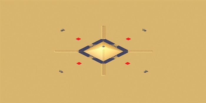 Oil in Corners & Center --  Egypt pyramid preview