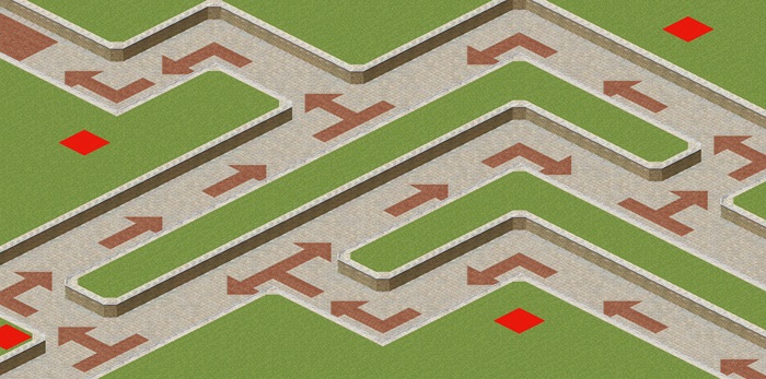 Suburban path preview
