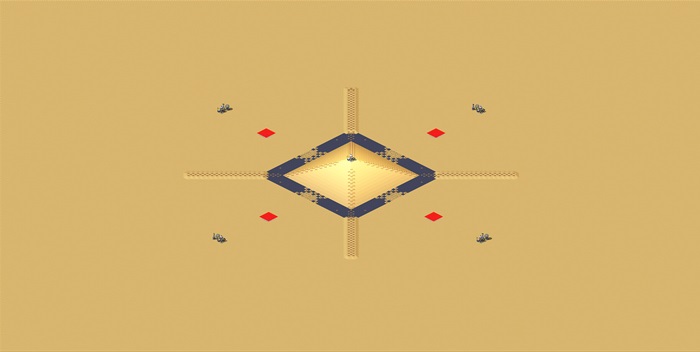 Oil in Corners & Center --  Egypt pyramid preview