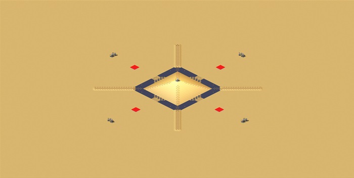 Oil in Corners & Center --  Egypt pyramid preview