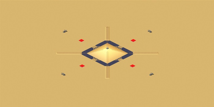 Oil in Corners & Center --  Egypt pyramid preview