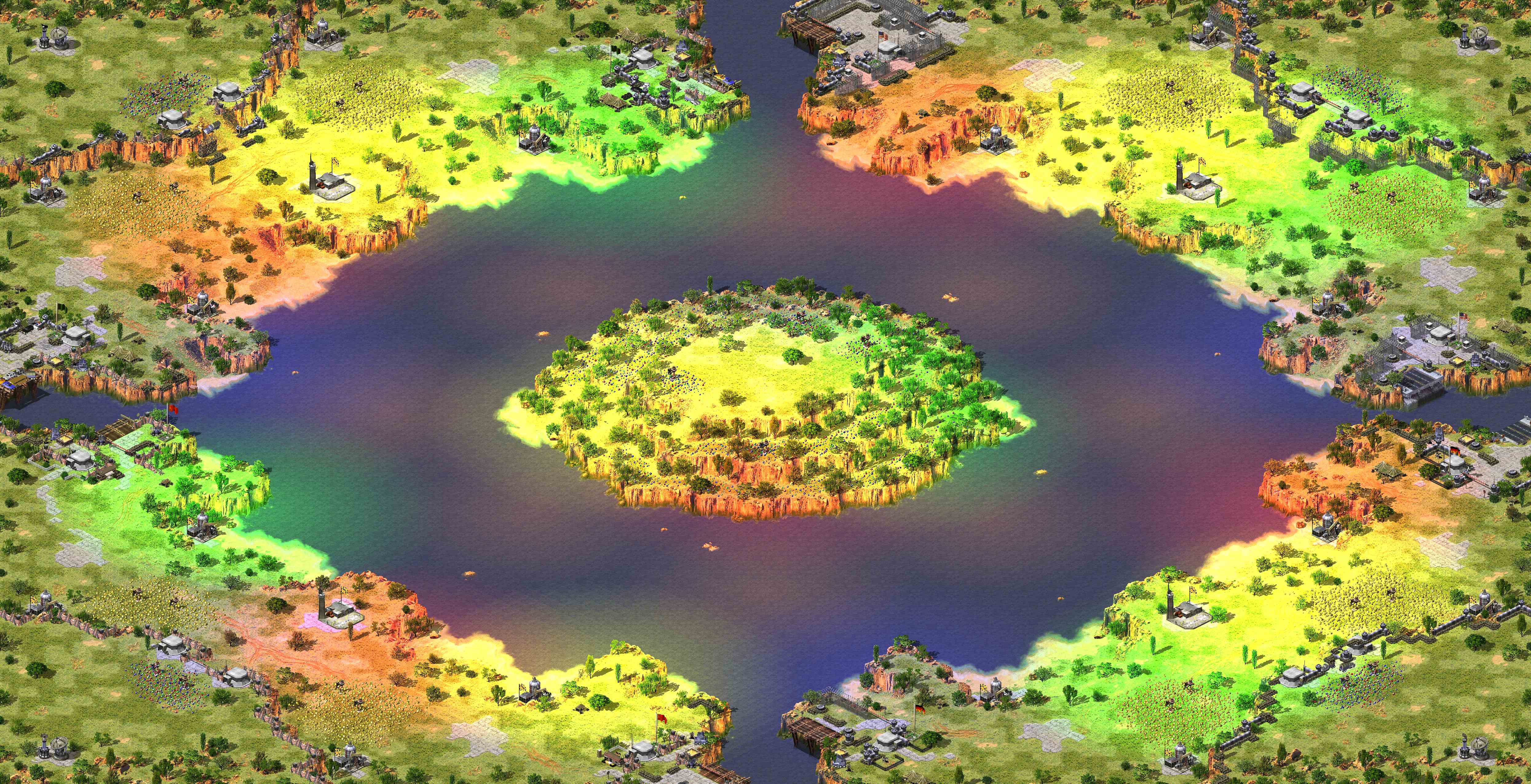 Preview of [8] Black Sea v6.1 ; Map created in 2020 with FinalAlert 2. Updated in 2025. Based on map "Diamond Quarry". Special Thanks to McPwny
