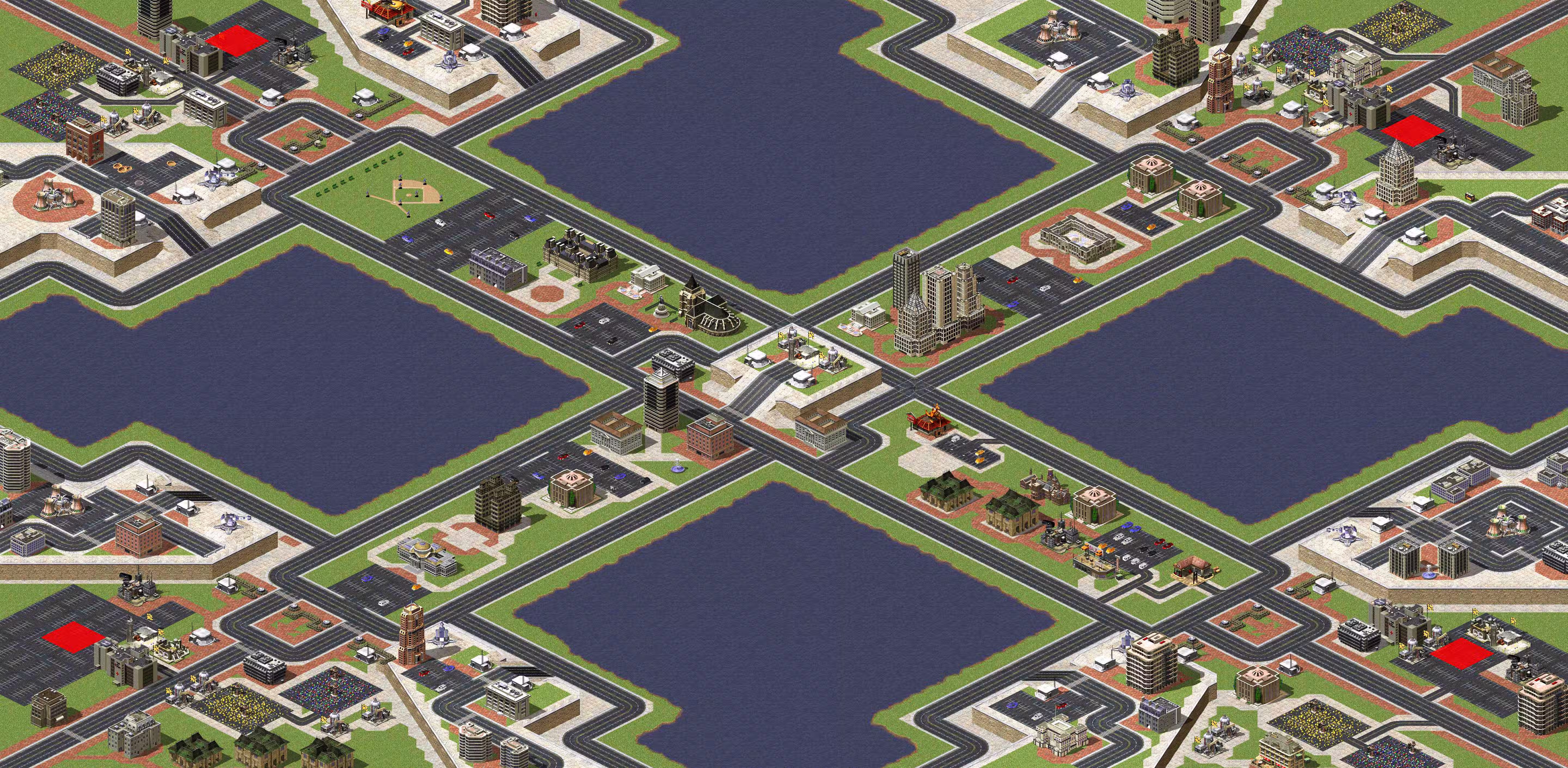 Preview of Four Fortesses (1-4) + extra tech buildings